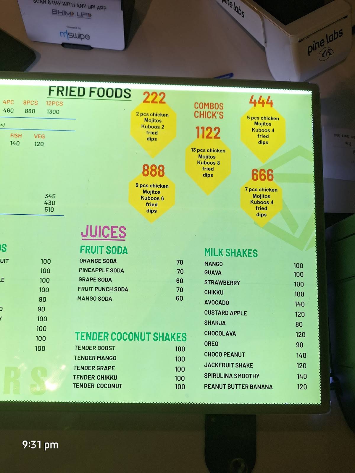 Spinners Hygenic Shawarma Makers Adoor menu