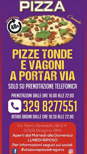 Menu di Stazione Pizza 