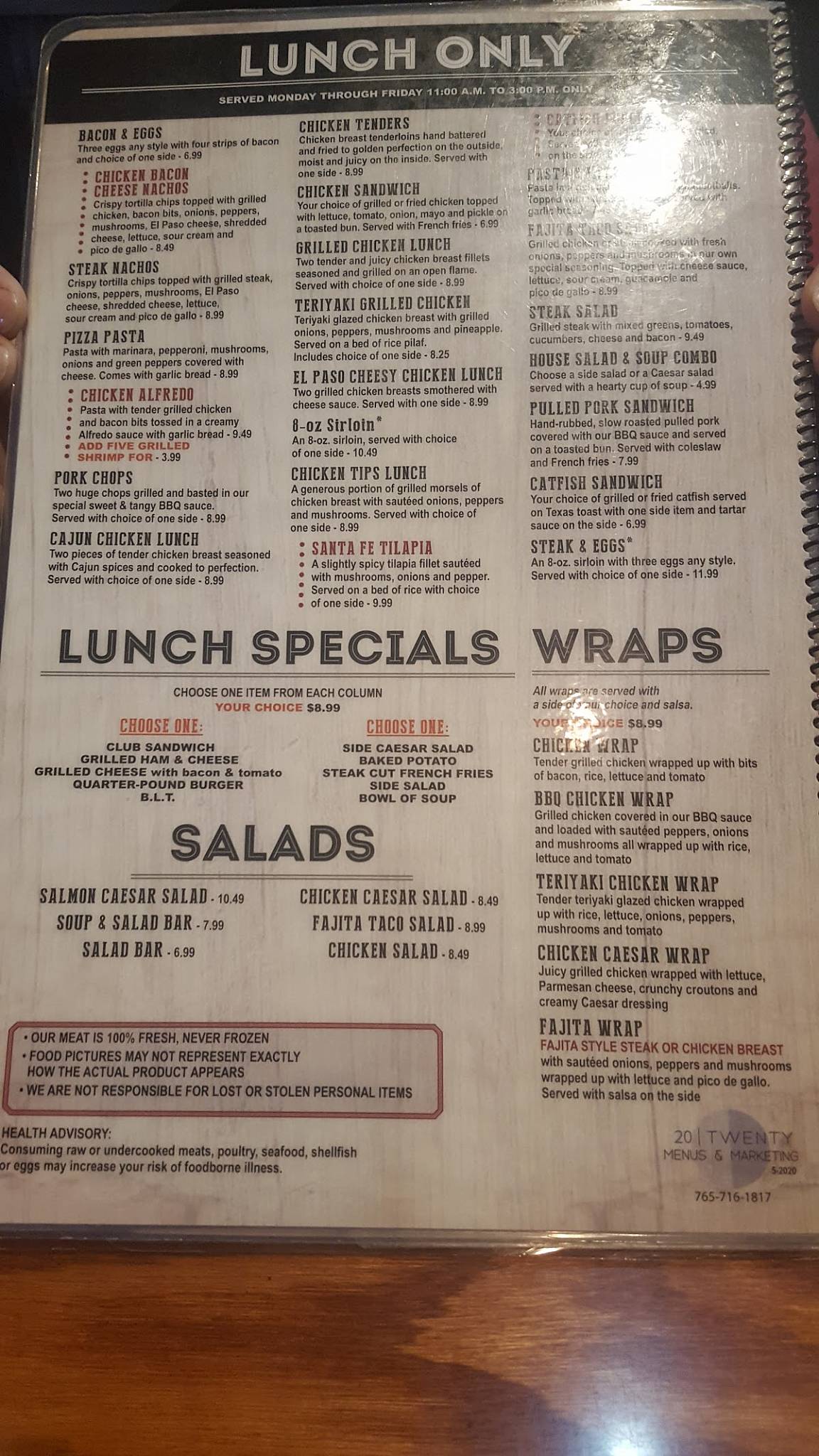 Menu at Black Stallion Steak House Restaurant, Monticello