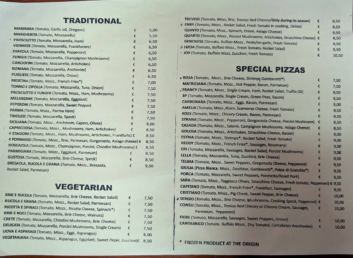Menu di Stop...Pizza 