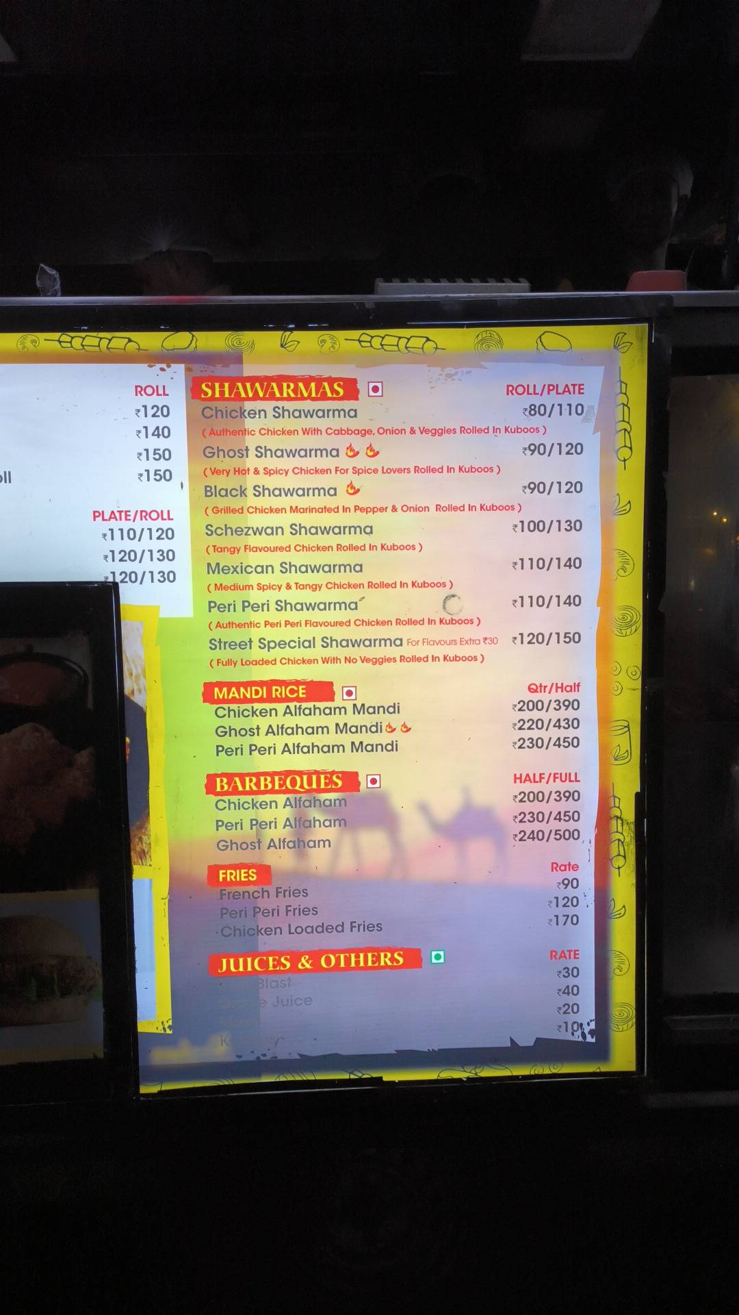 Street Arabiya Shawarma Truck - Palakkad menu