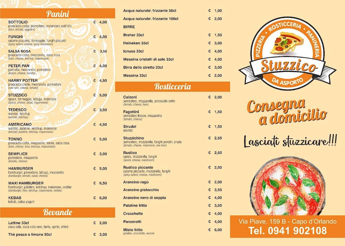 Menu di Stuzzico Pizzeria 