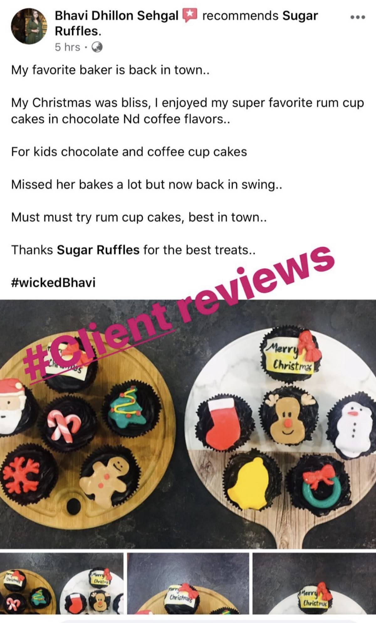 Sugar ruffles Naraina ~ homebaker menu