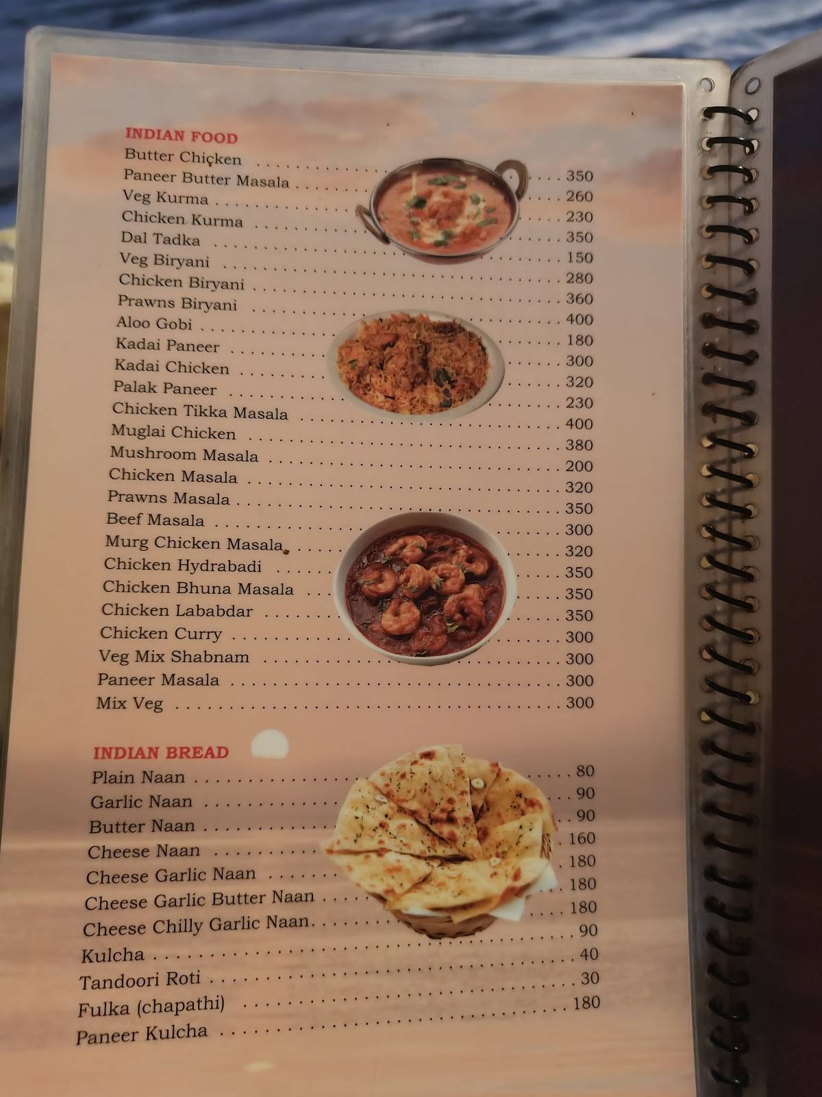 Sunset Restaurant and Hotel menu