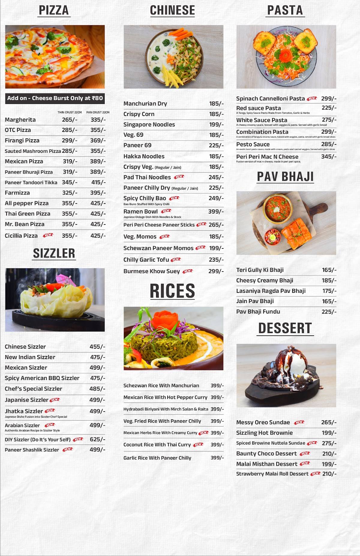 Cafe Beats Restaurant menu