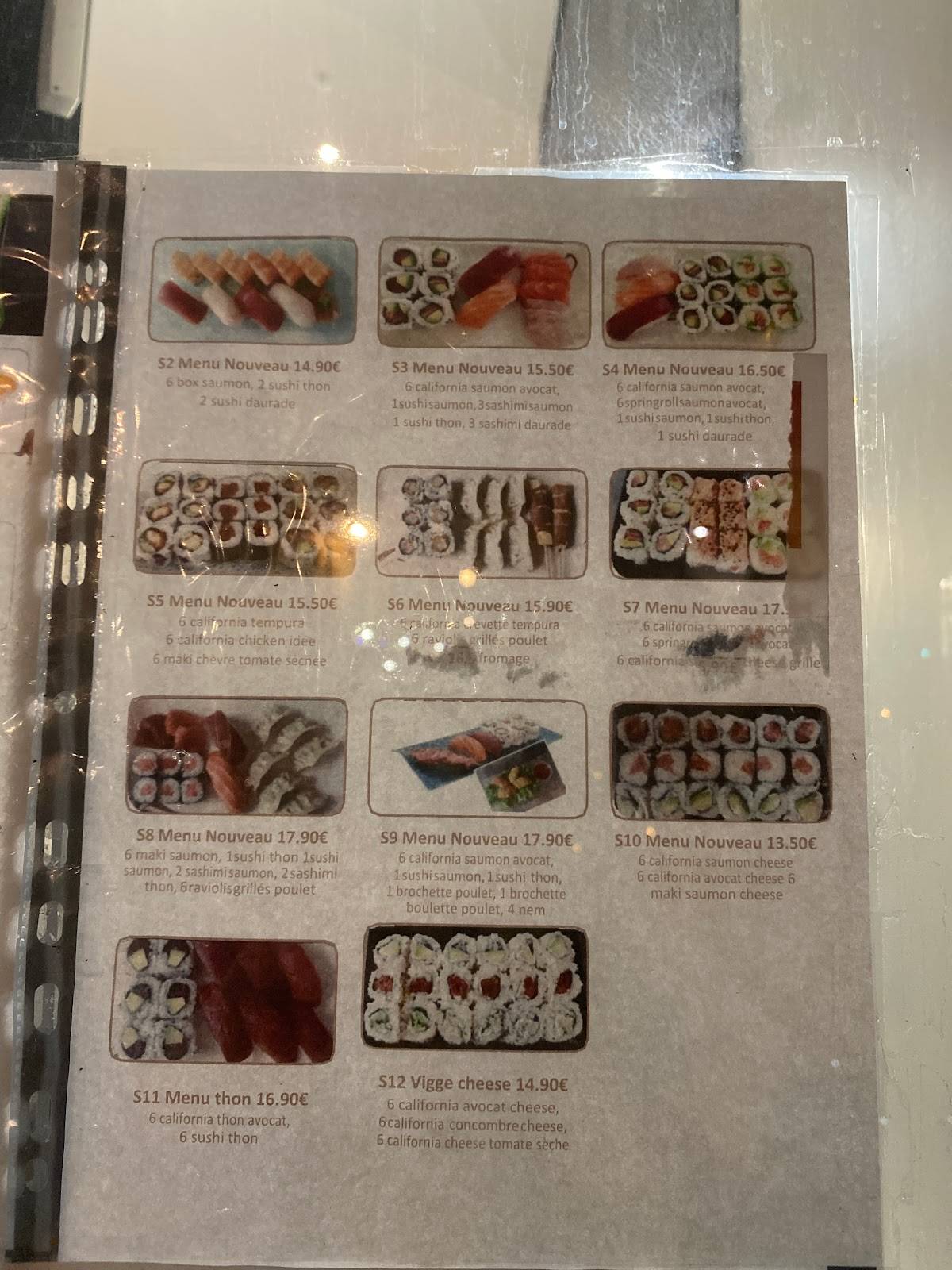 Menu de Sushy'dee
