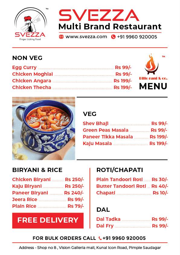 Svezza - Multibrand Restaurant menu