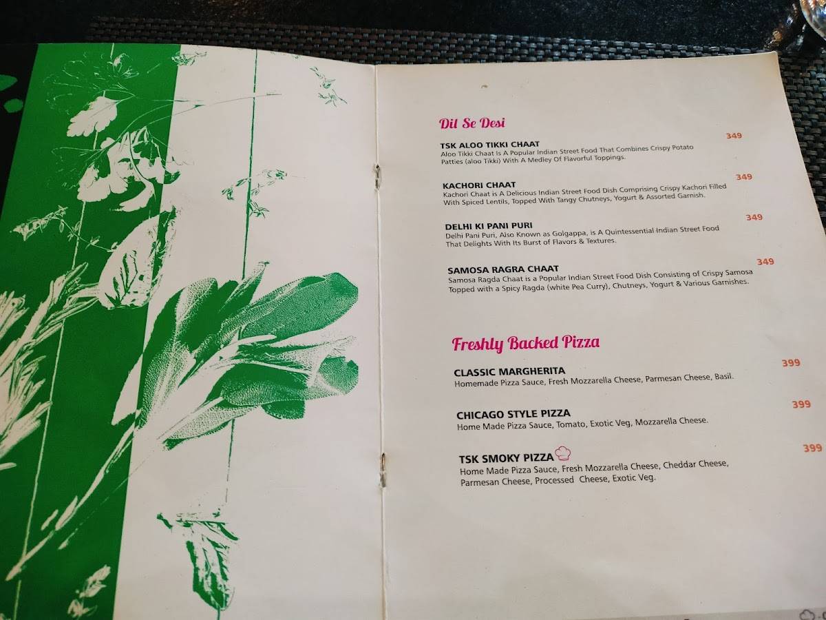 The Secret Kitchen menu