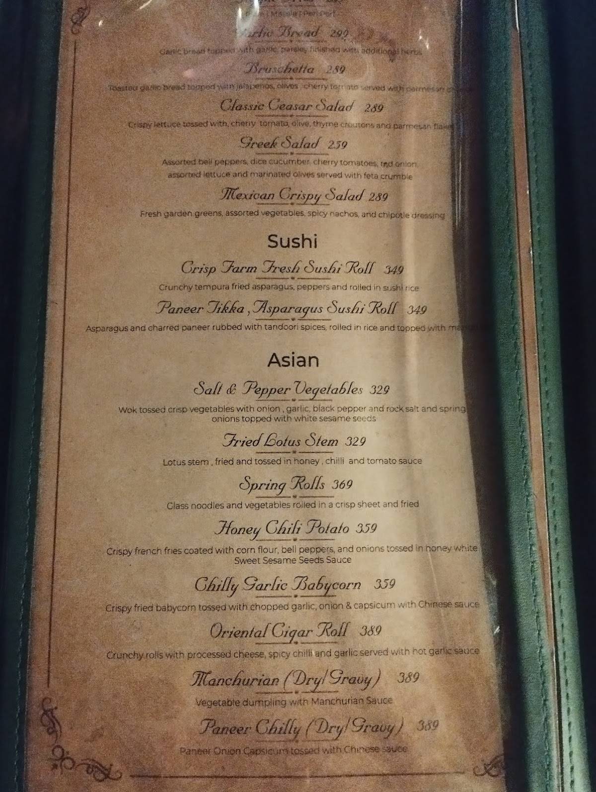 THE SPICE STORY Best Vegetarian Family Restuarant In Ratanada Rooftop Bar & Cafe In Jodhpur menu