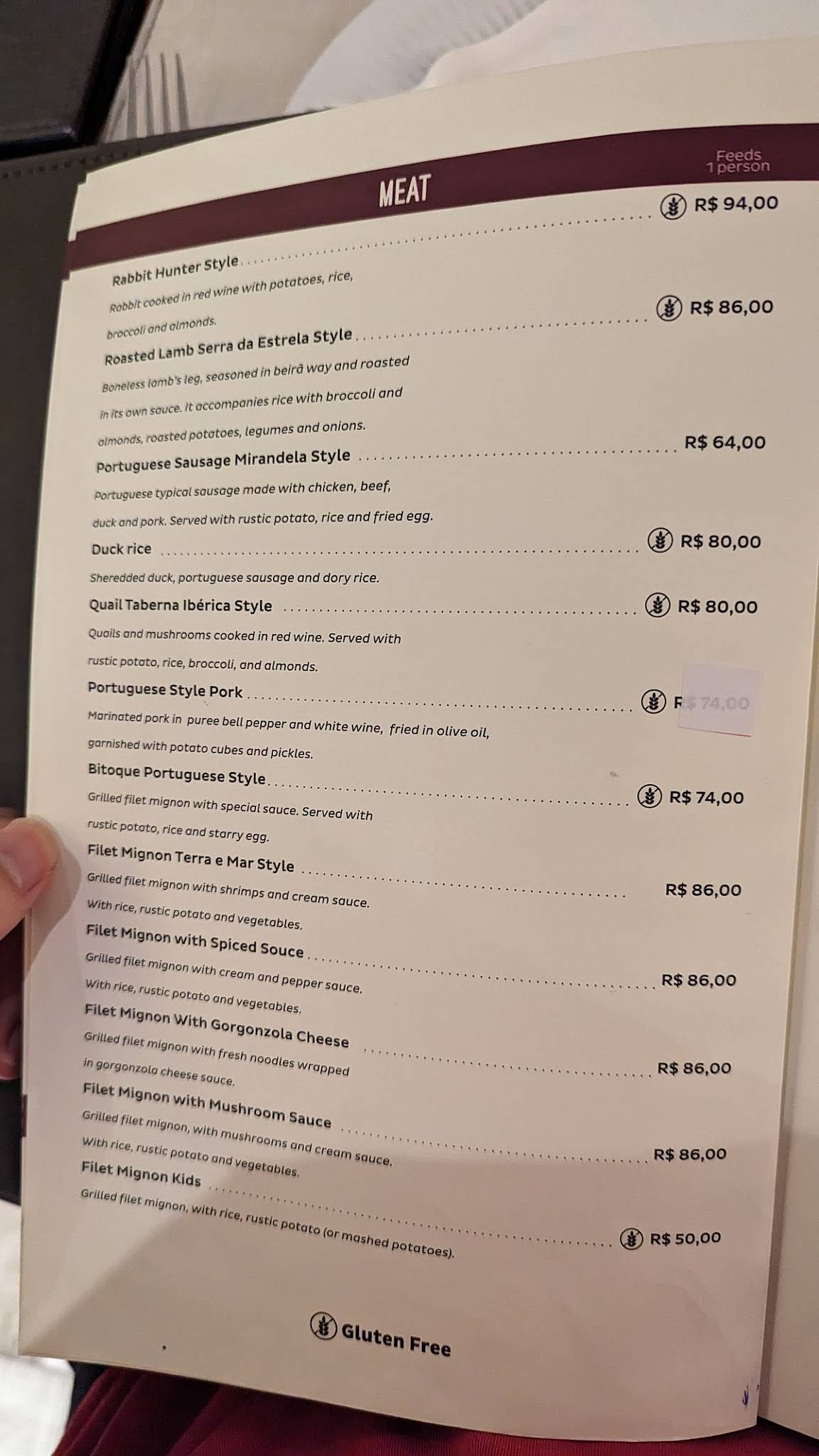 Taberna Ibérica cardápio