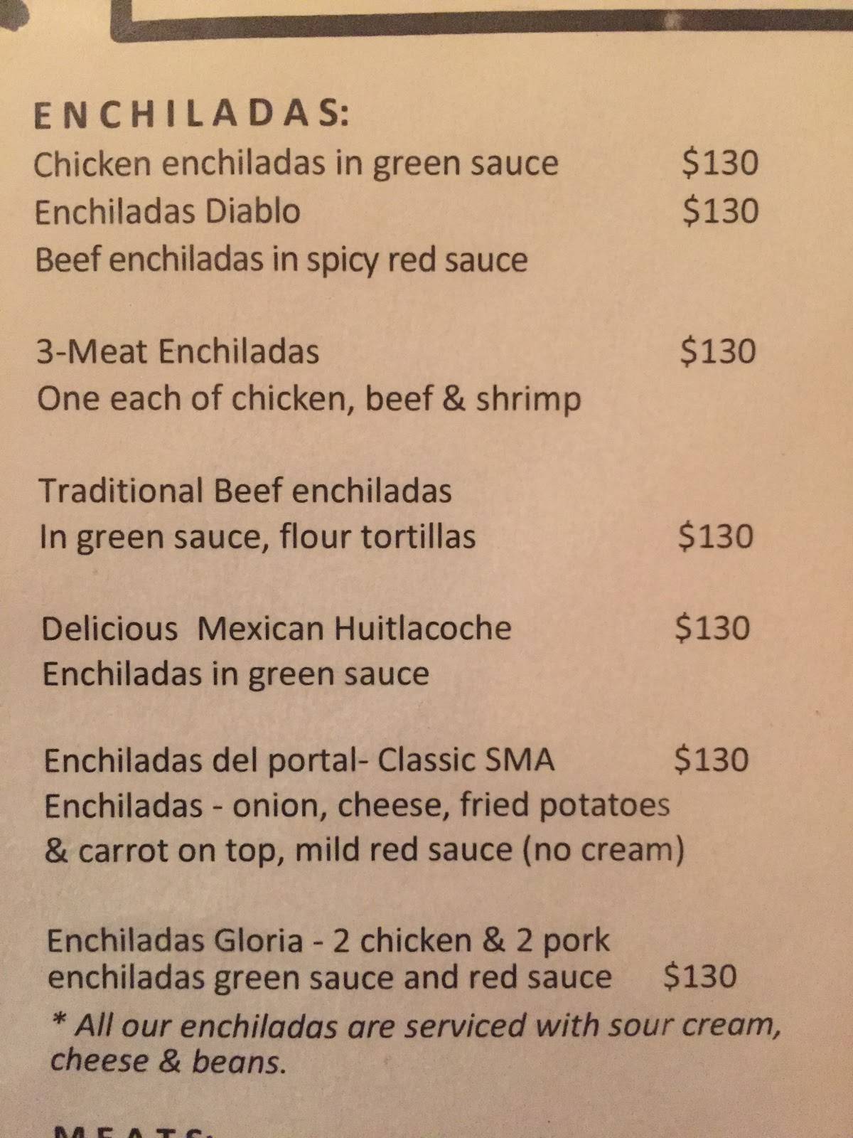 Carta del restaurante Tacos Don Felix En la casa, San Miguel del Allende