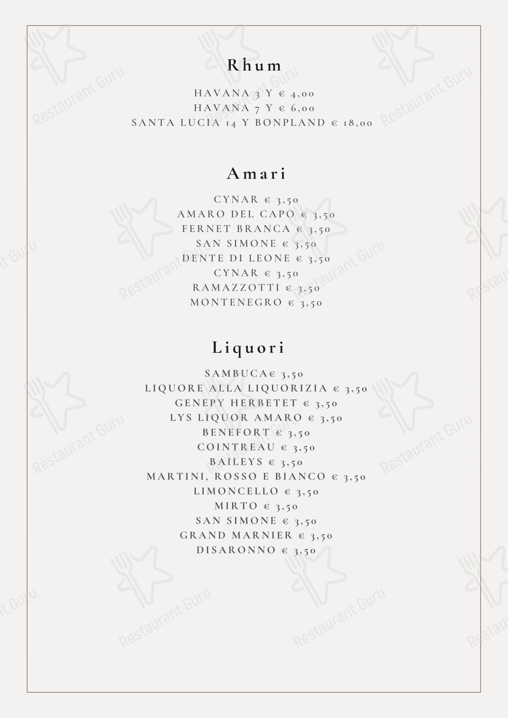 Talon Ristopub Pizzeria in Pollein - Menu