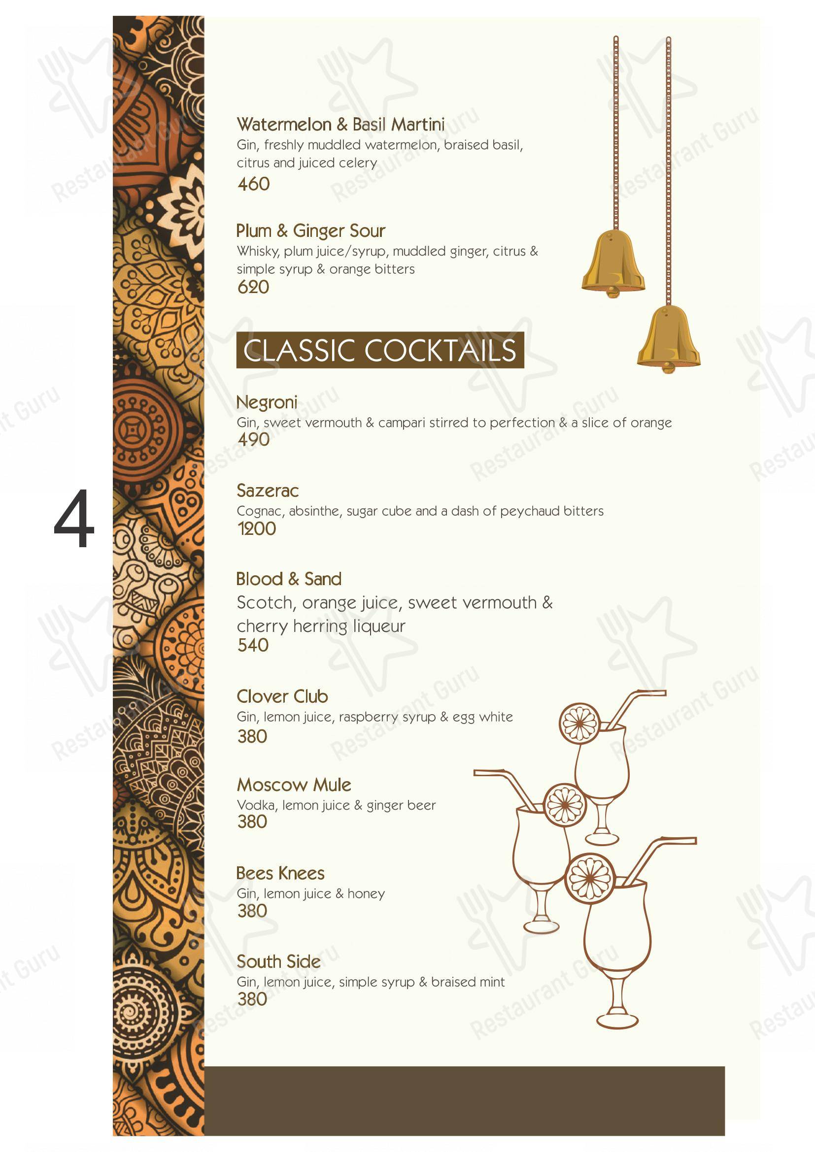 Tanatan Juhu - Kitchen & Bar in Mumbai - 菜单