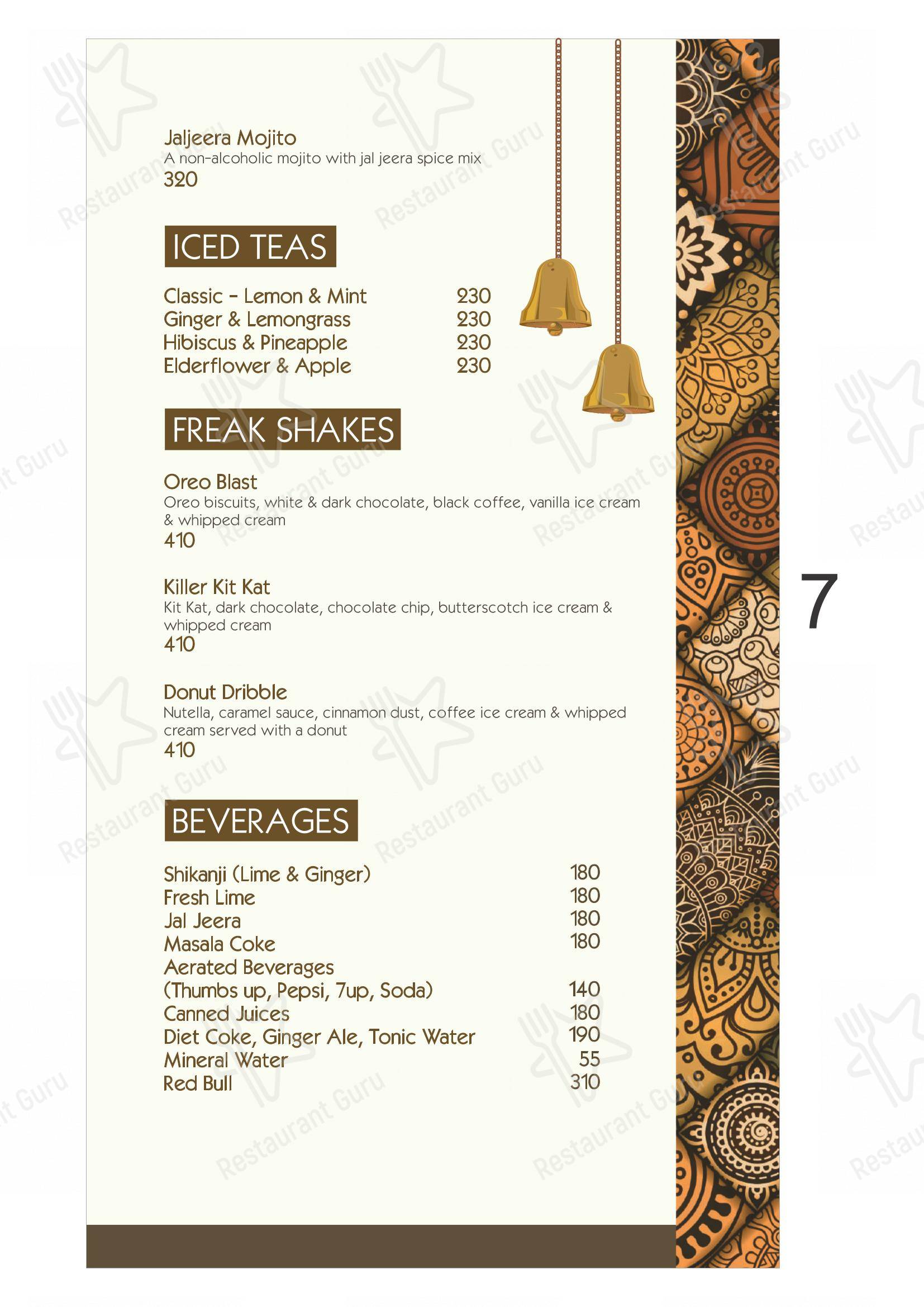 菜单 for Tanatan Juhu - Kitchen & Bar in Mumbai