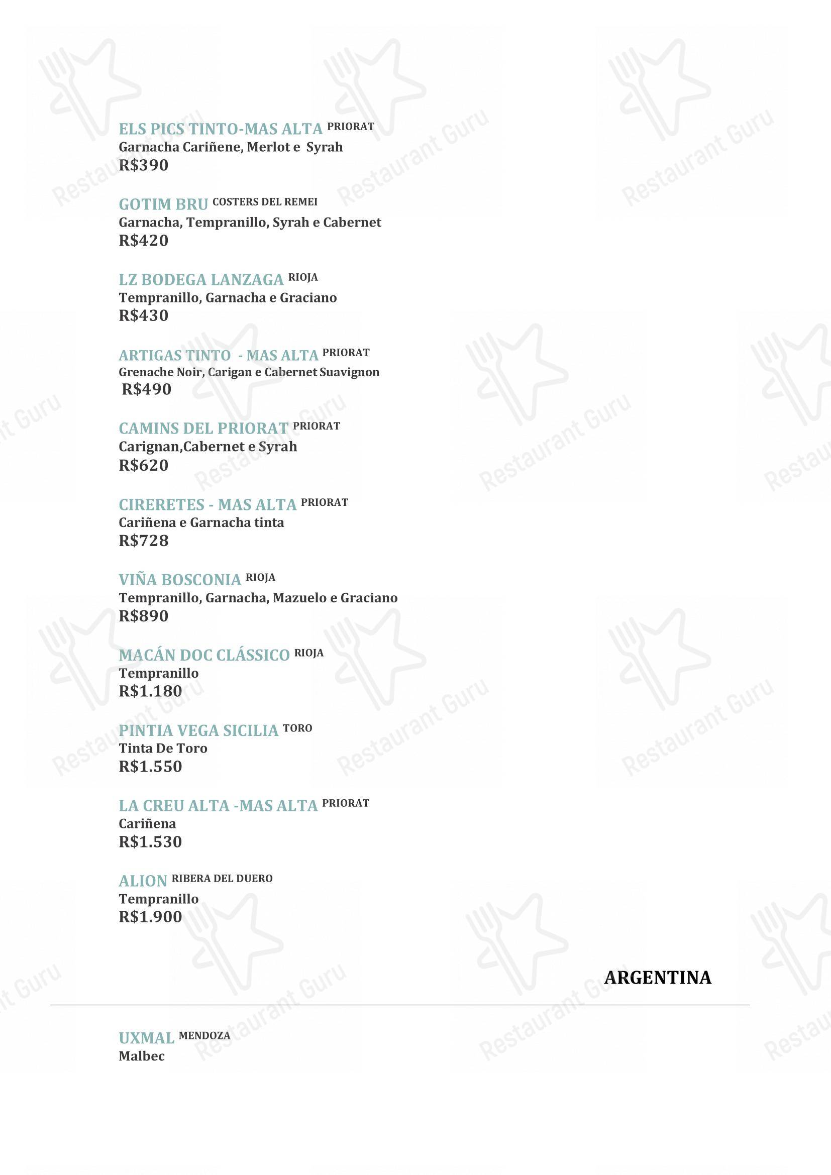 Основное меню para Tanit Culinária Espanhola restaurante