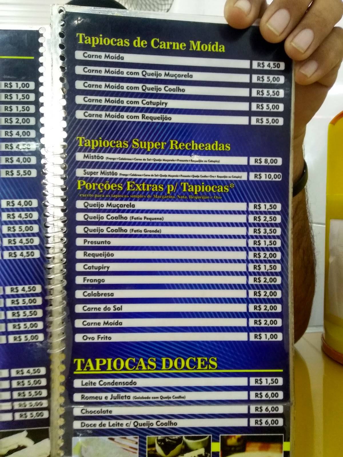 Tapiocaria O Francisco cardápio