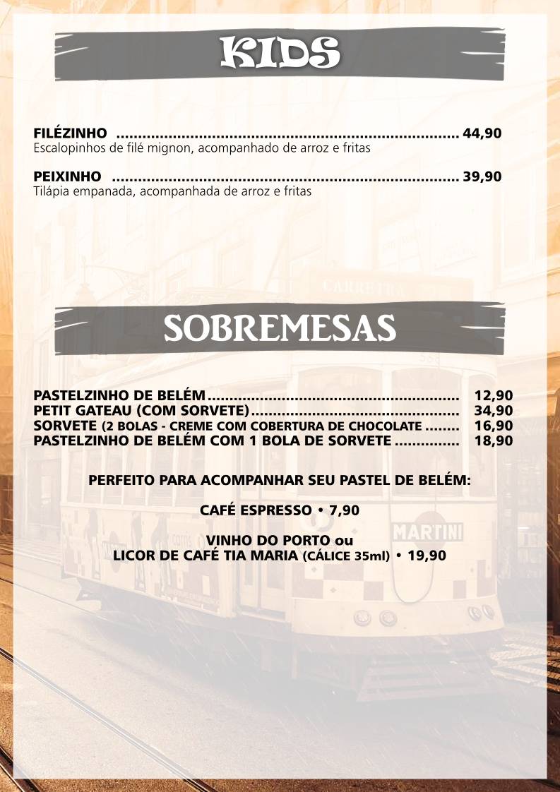 Tasca Do Portuga cardápio