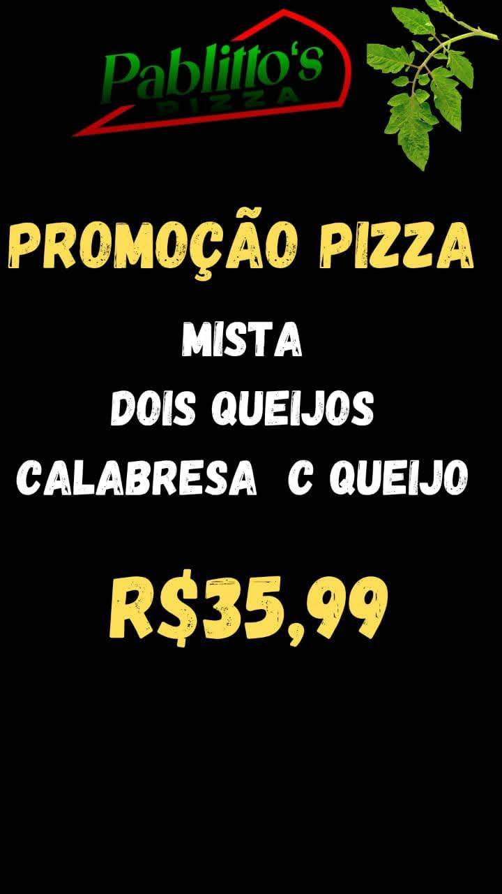 Pablitto's Pizza cardápio