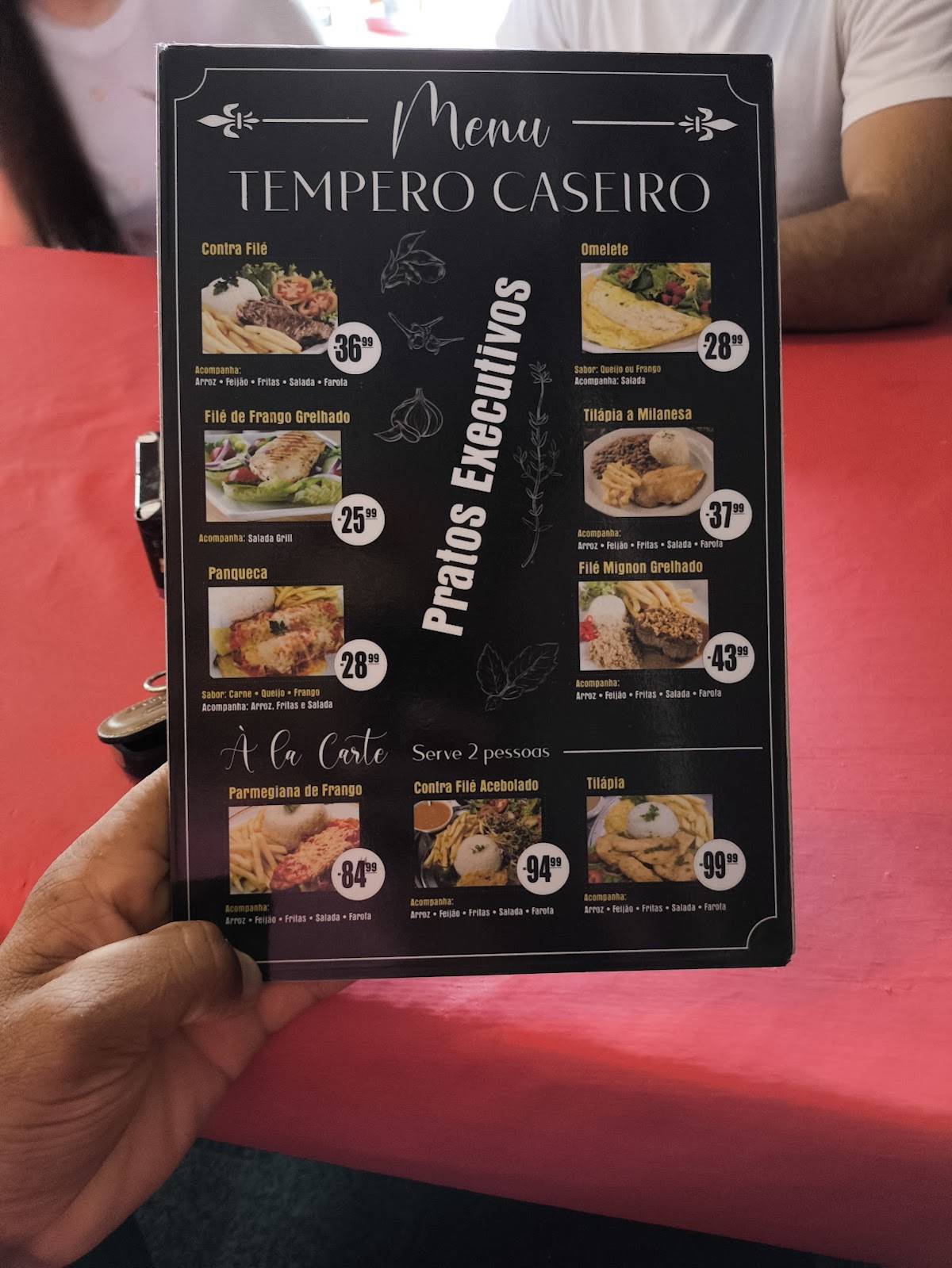 Tempero Caseiro Mais Sabor cardápio