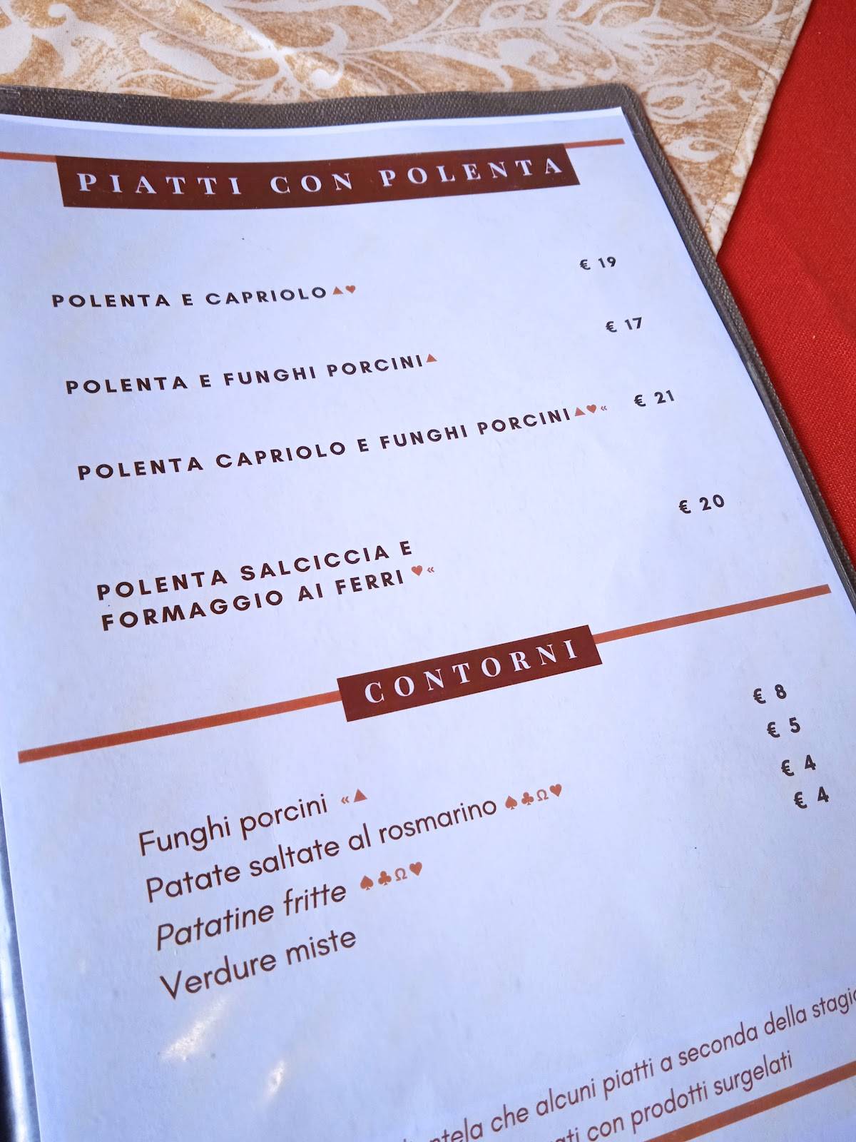 Menu di Ristorante Traviolo 