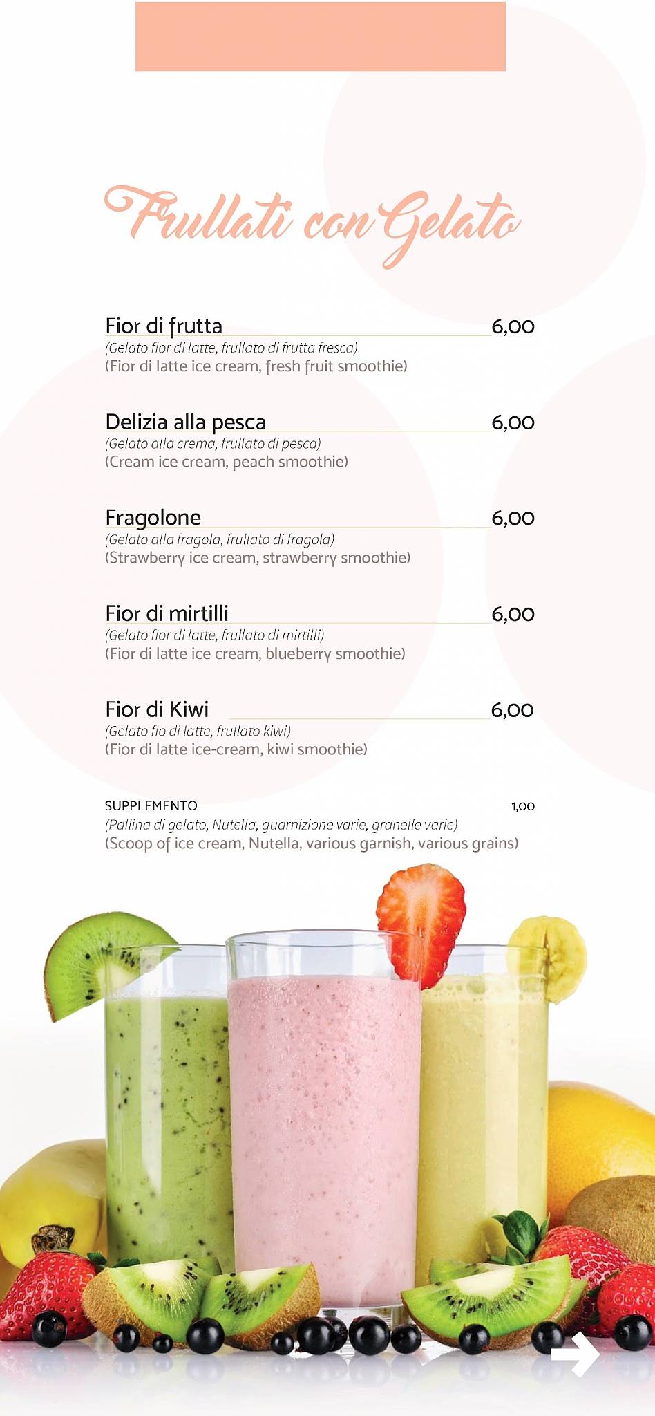 Menu di Cocco Billl - Bar Gelateria 