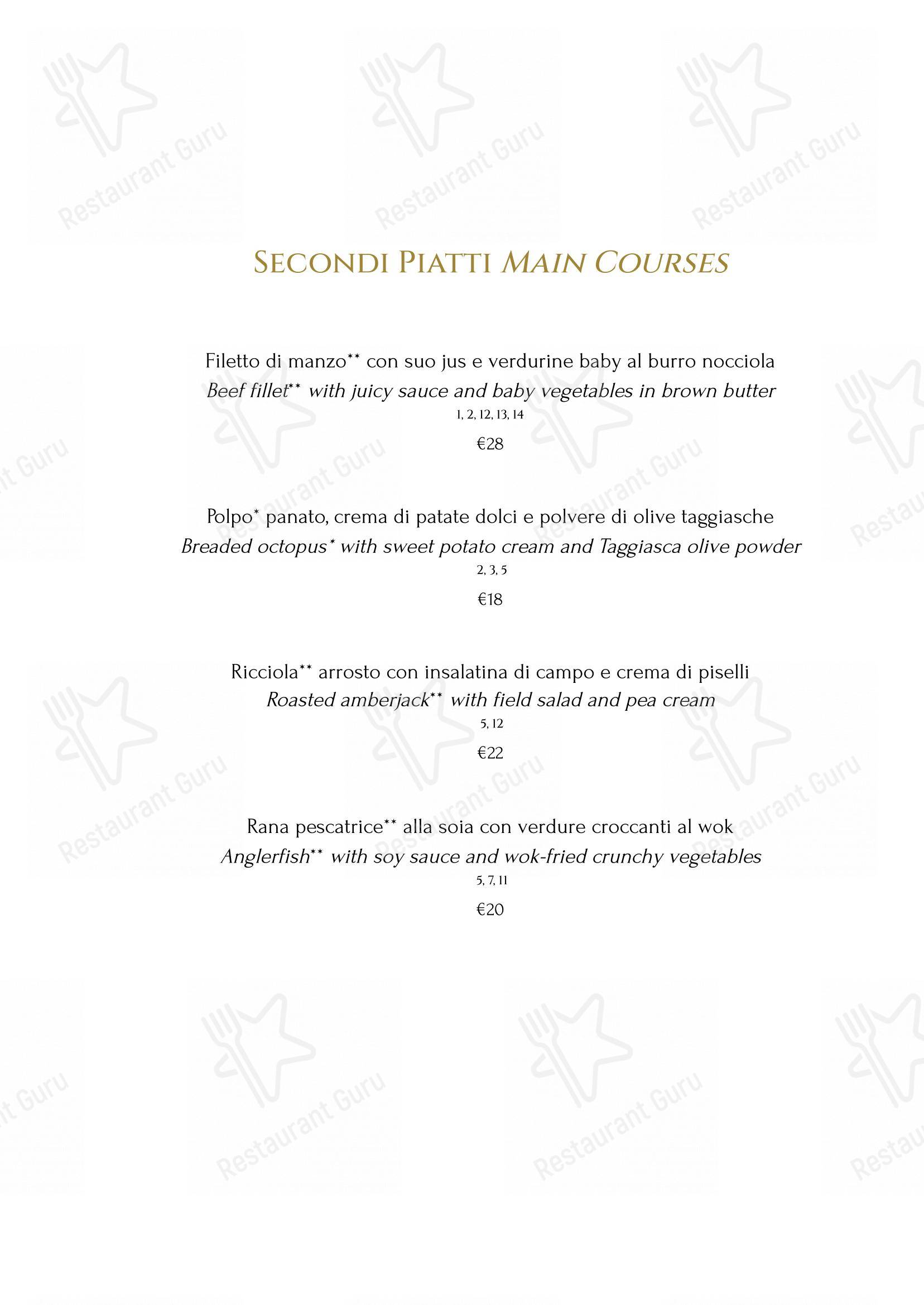 Menu di Terrazza Monti - Restaurant & Lounge Bar - Menu