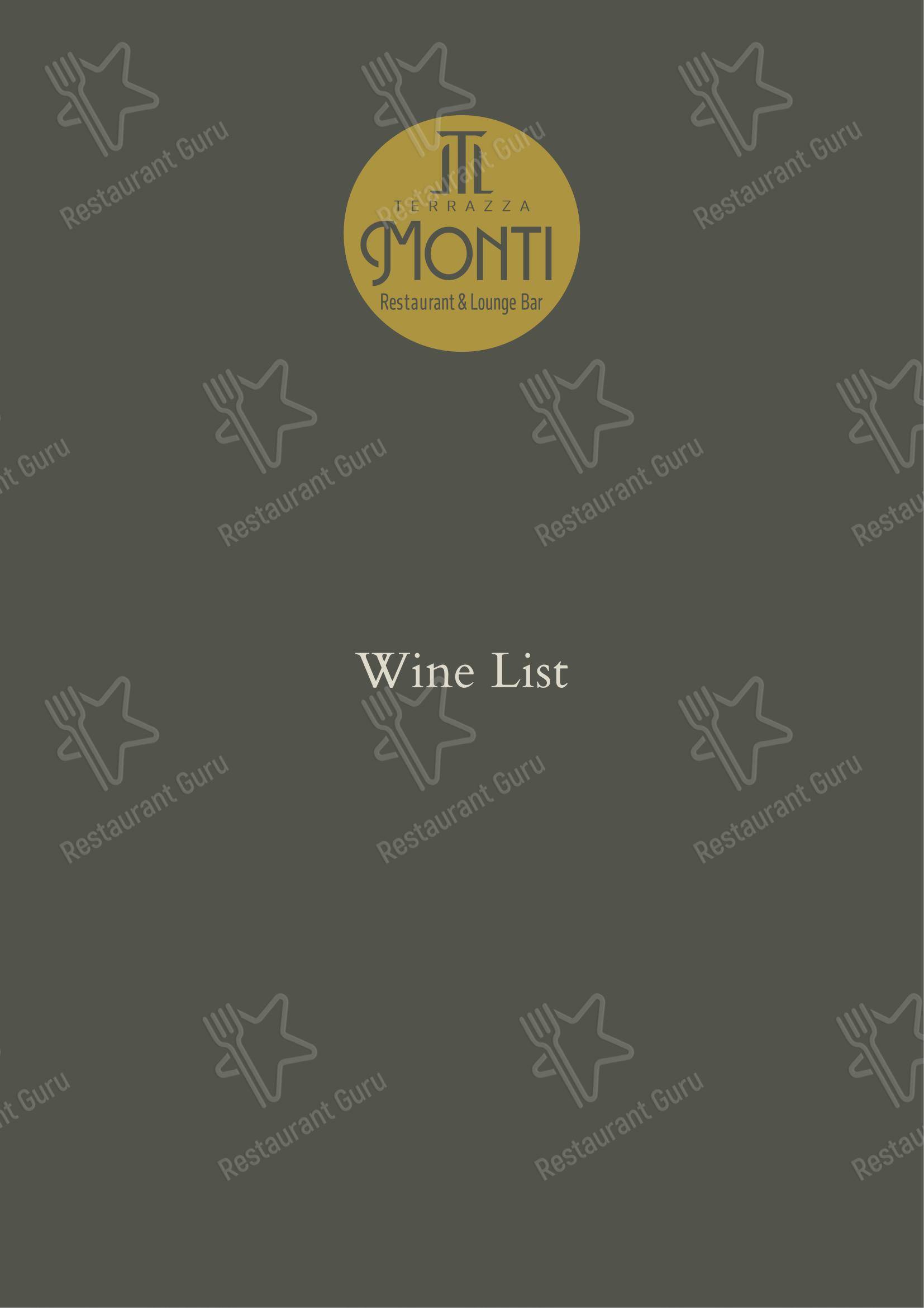 Lunch Menu per Terrazza Monti - Restaurant & Lounge Bar in Roma