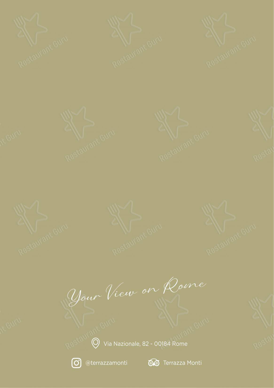 Крафт меню per Terrazza Monti - Restaurant & Lounge Bar in Roma