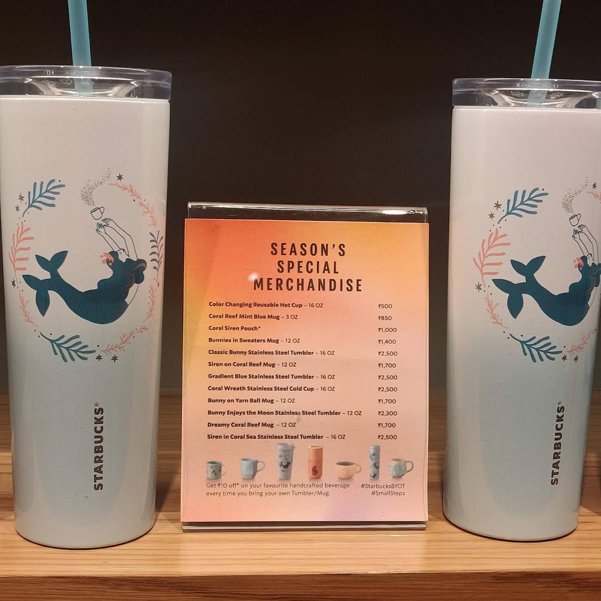 Starbucks menu