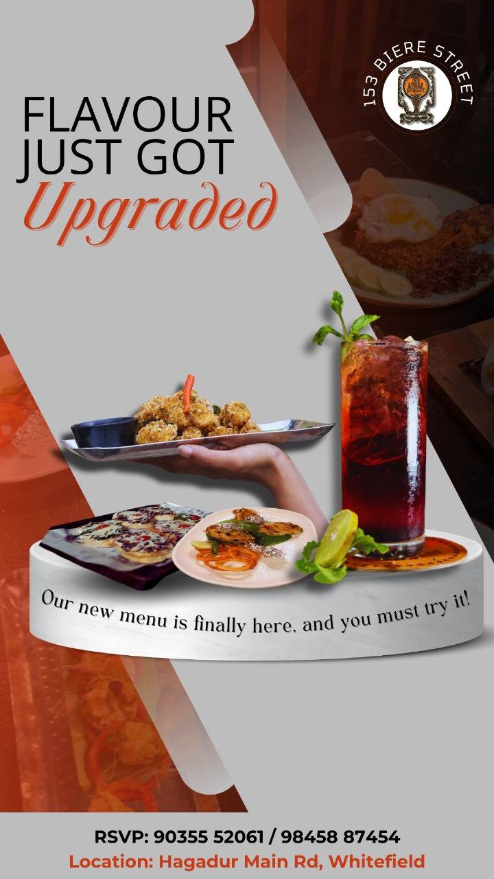 153 Biere Street Best Microbrewery in Whitefield menu