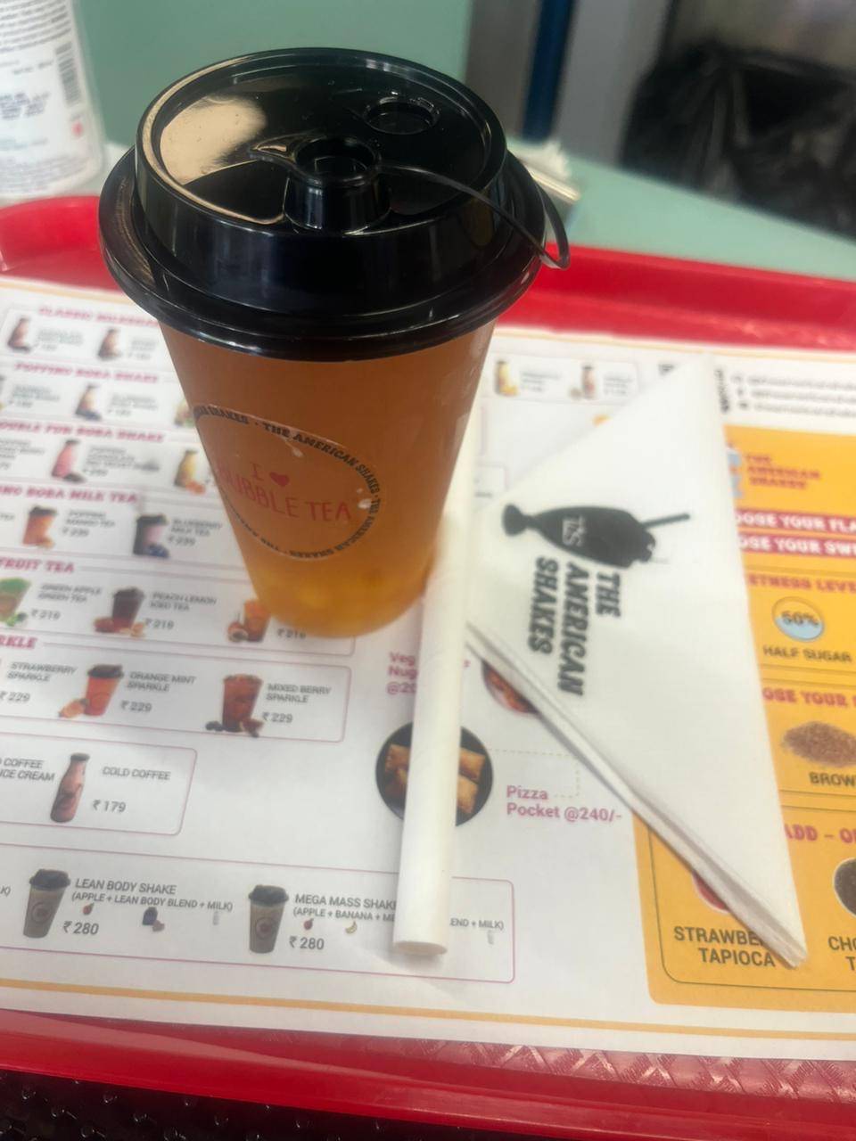 The American Shakes menu