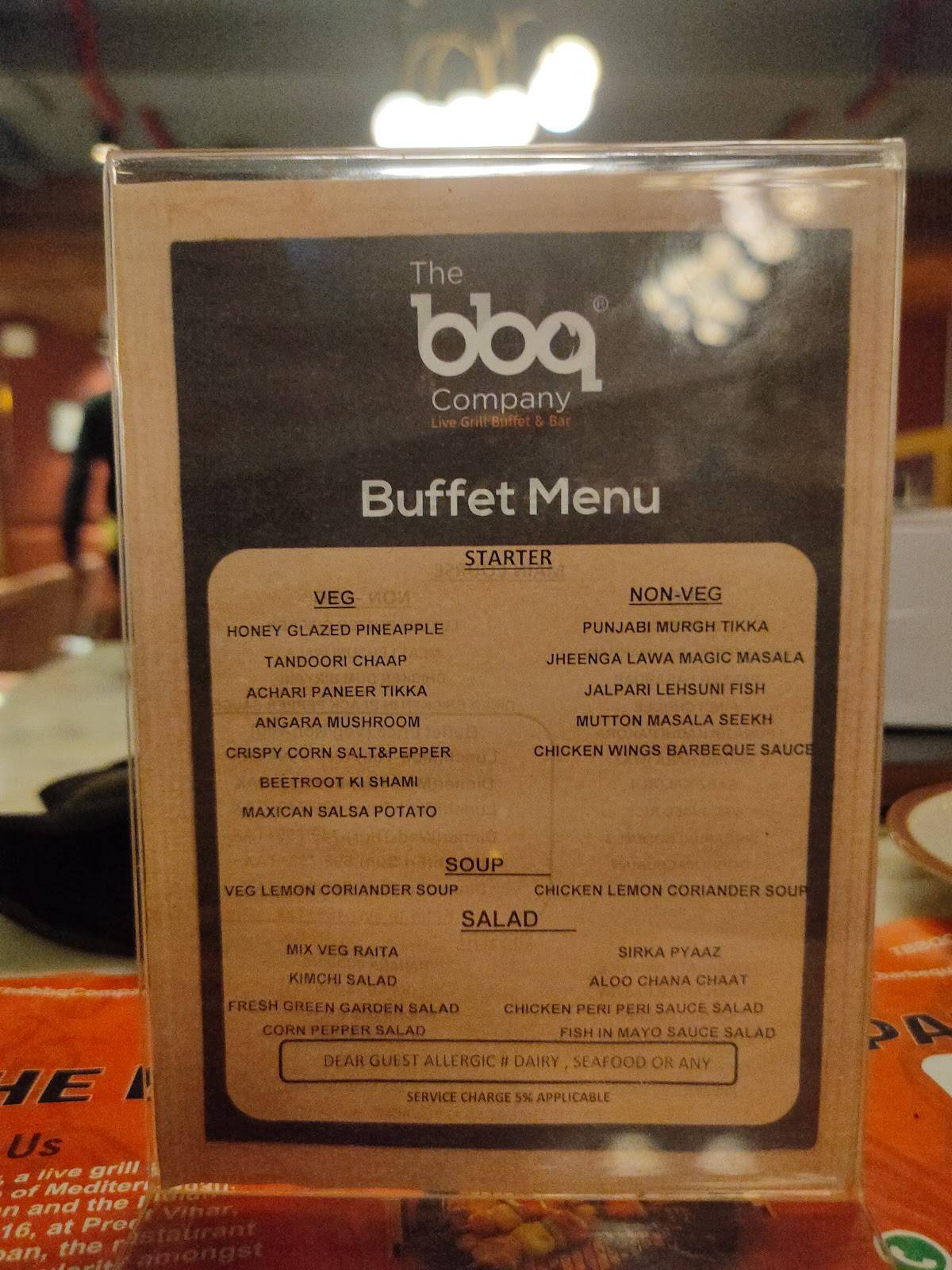 Menu at The Barbeque Company Rajouri Garden, New Delhi