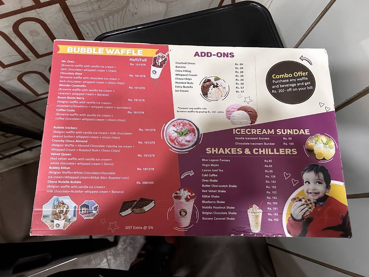 The Belgian Waffle Co menu
