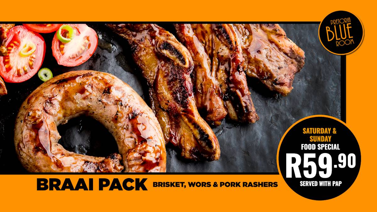 Menu at The Blue Room Central pub & bar, Pretoria, Corner Bosman and