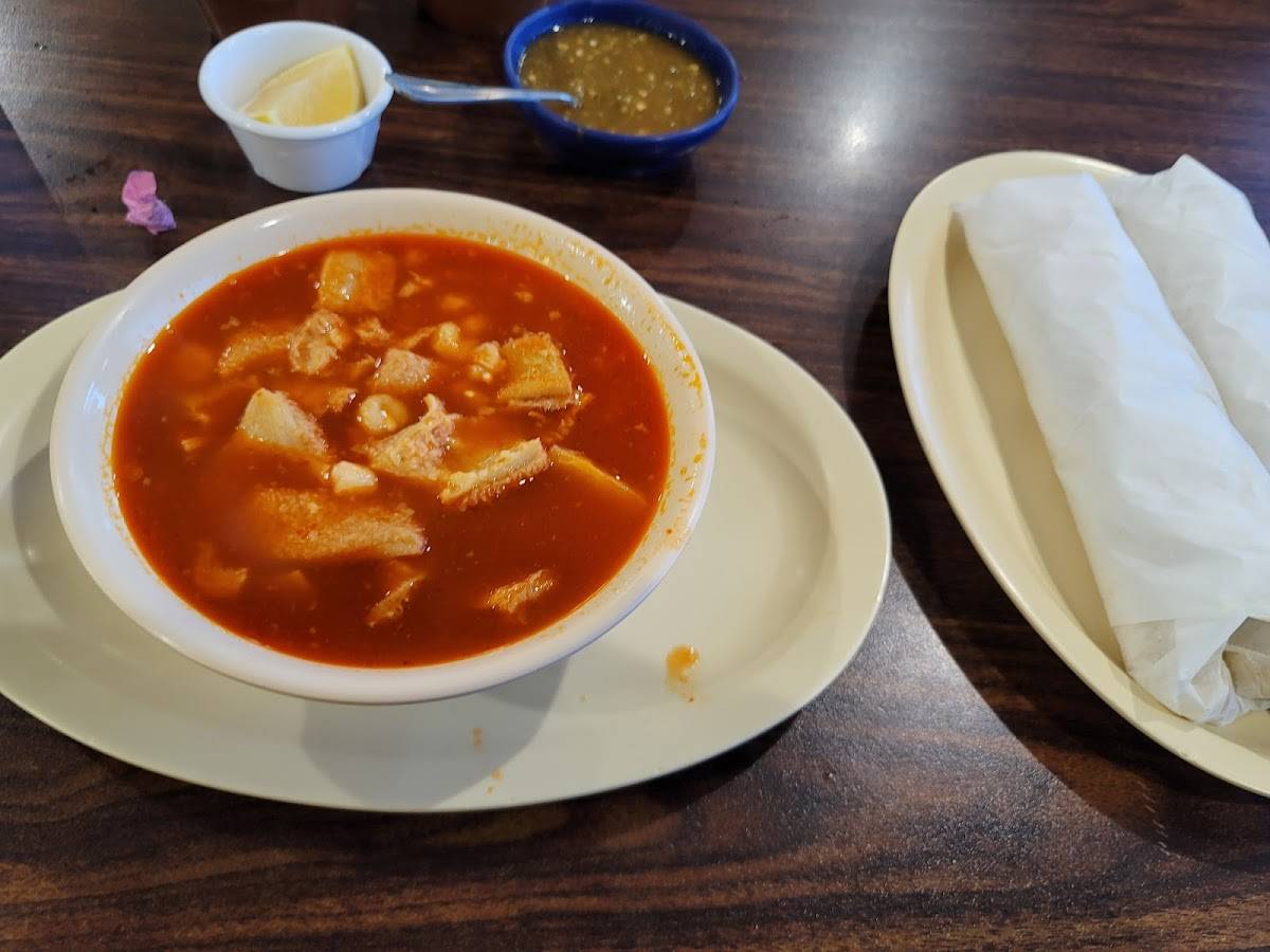 Menu at Burrito House restaurant, El Paso, Dyer St