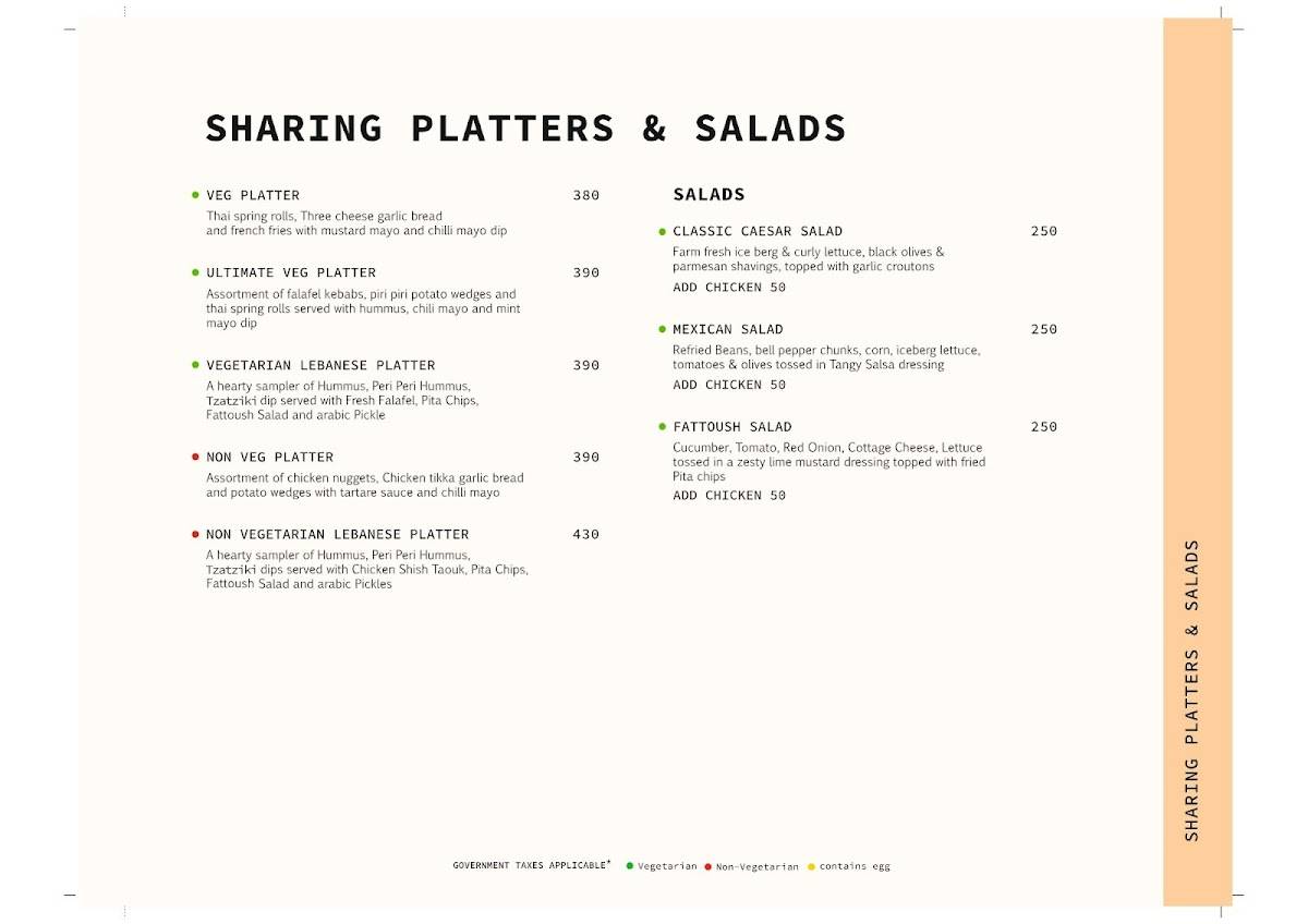 The Cherry Tree Cafe menu