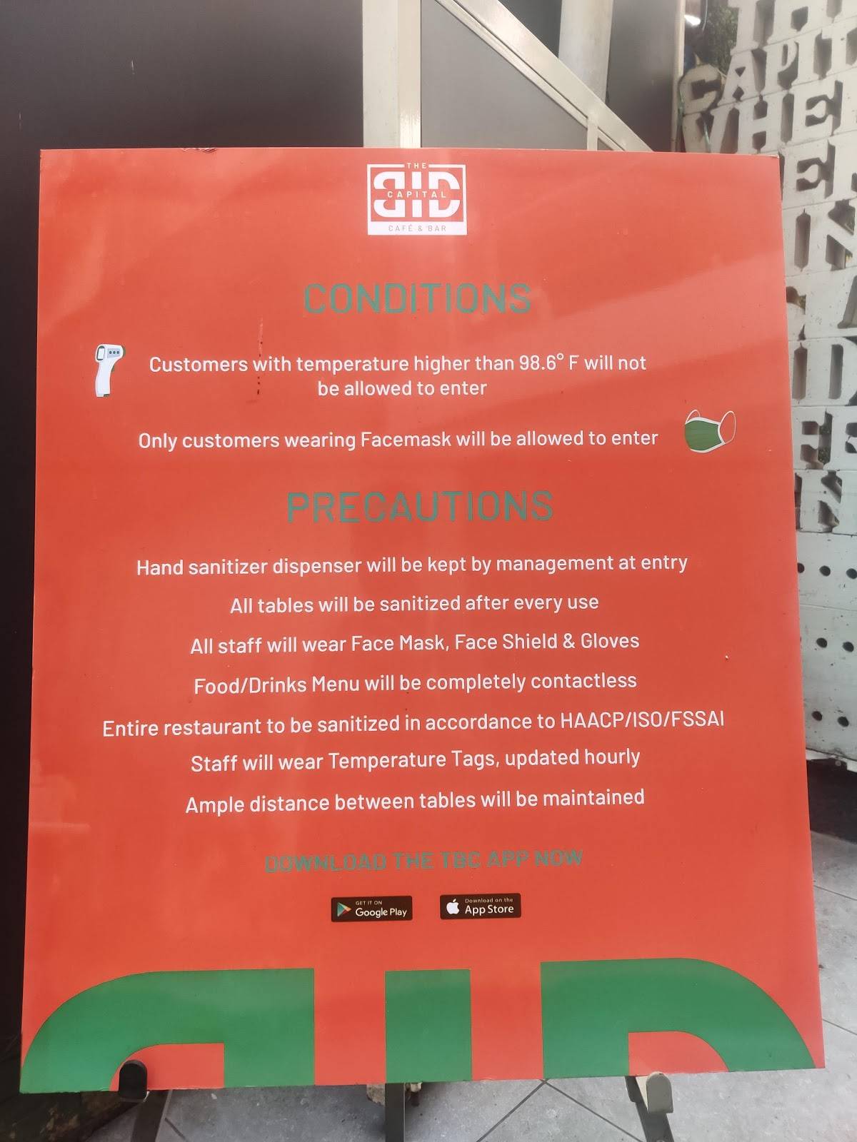 The Deccan Bid Capital menu