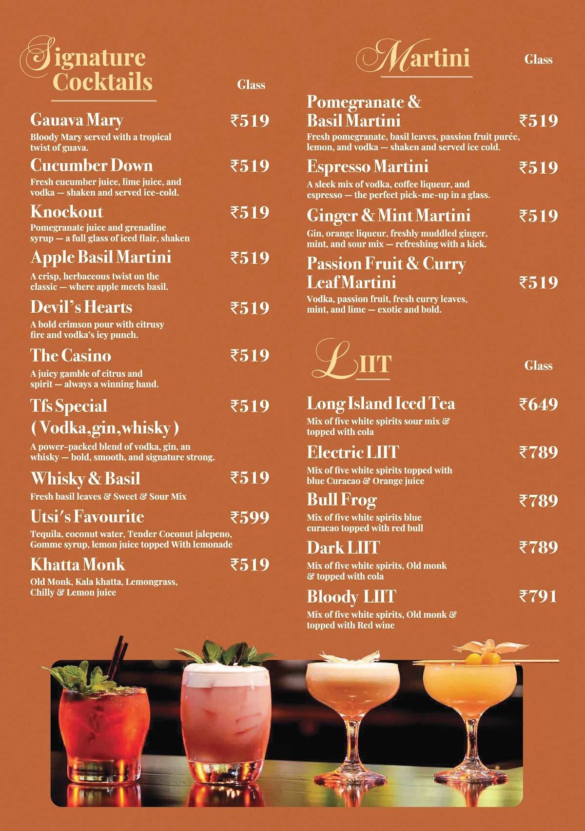 The Food Studio menu