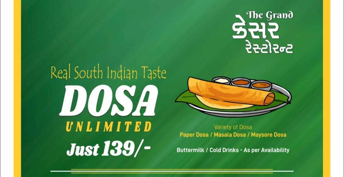 The Grand Kesar menu