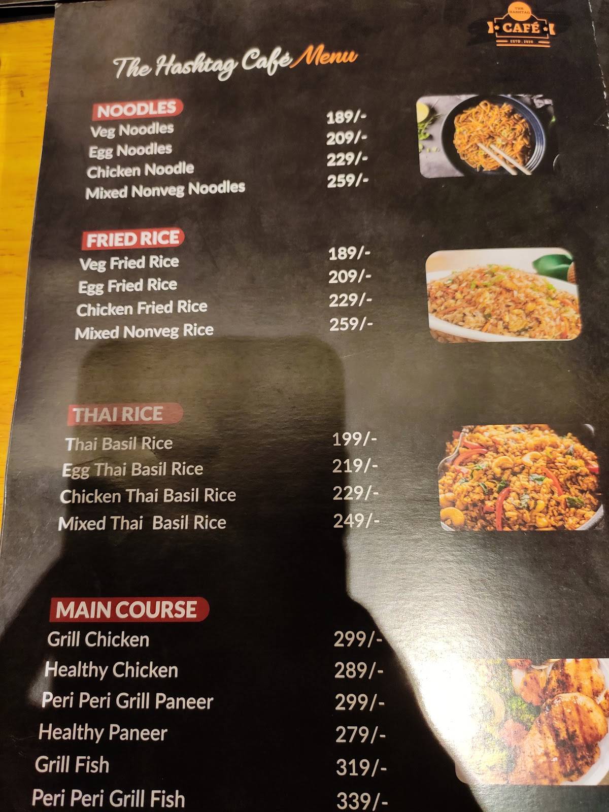 The Hashtag Cafe menu