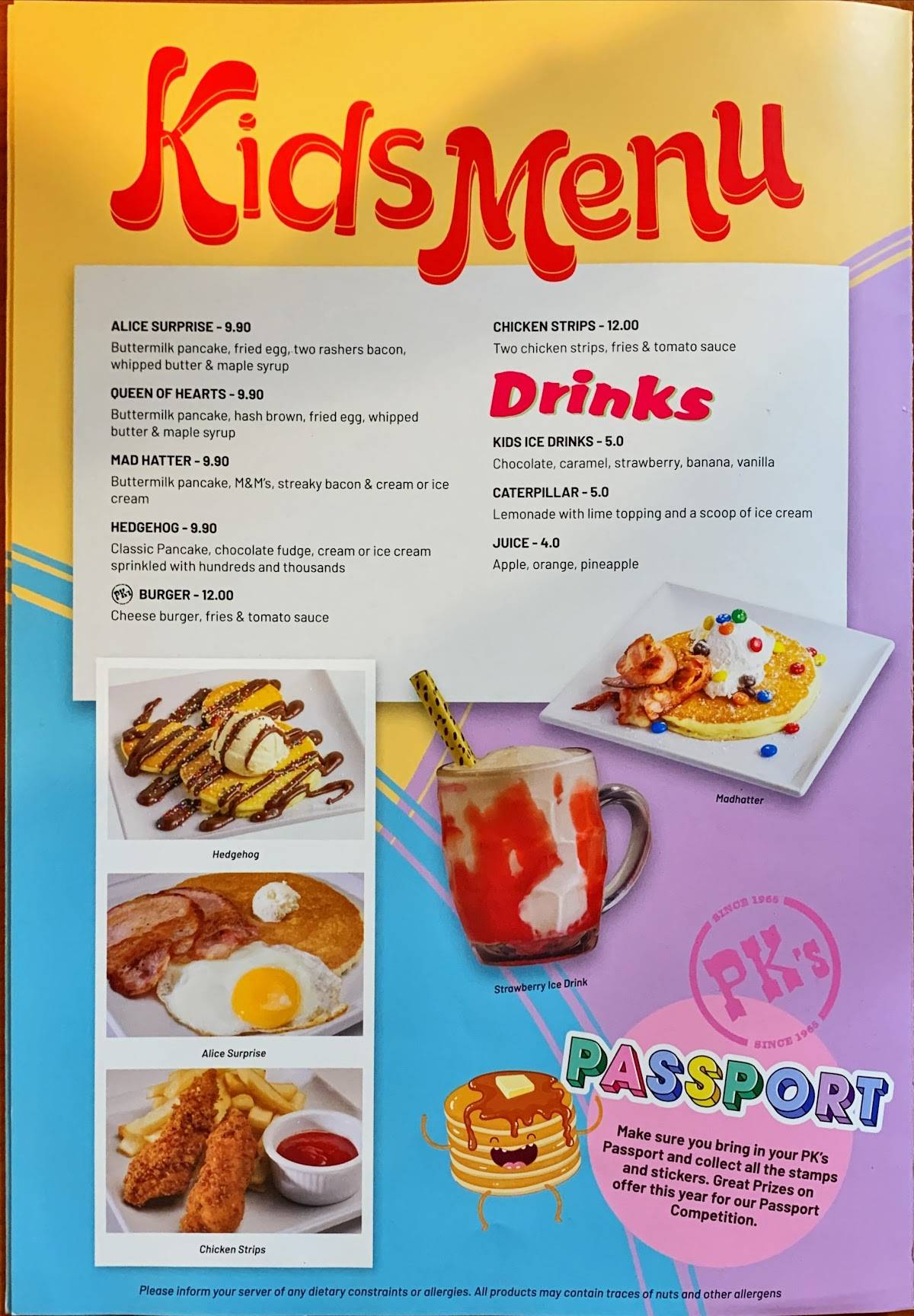 Menu at The Original Pancake Kitchen Modbury restaurant, Modbury