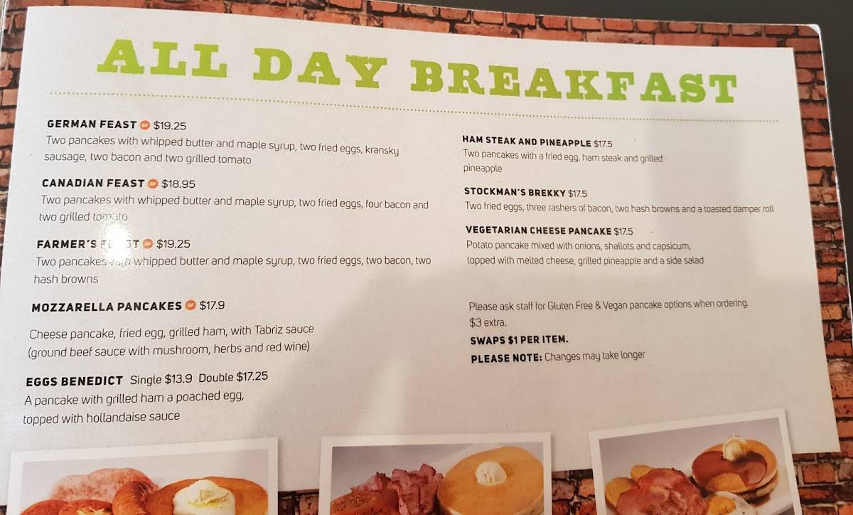 Menu at The Original Pancake Kitchen Modbury restaurant, Modbury