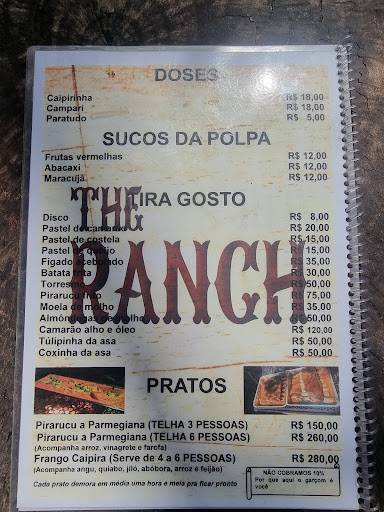 The Ranch Bar e Cozinha Caipira cardápio