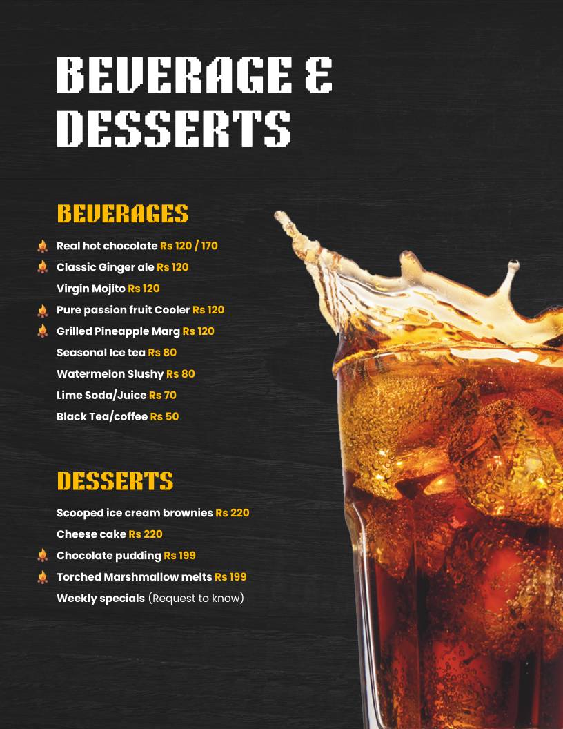 The Smoke Meister menu
