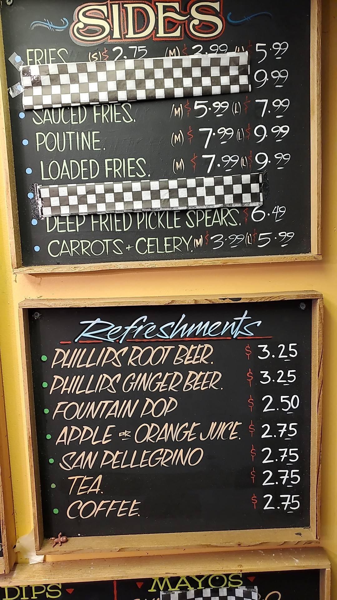 Menu de The Tartan Toque