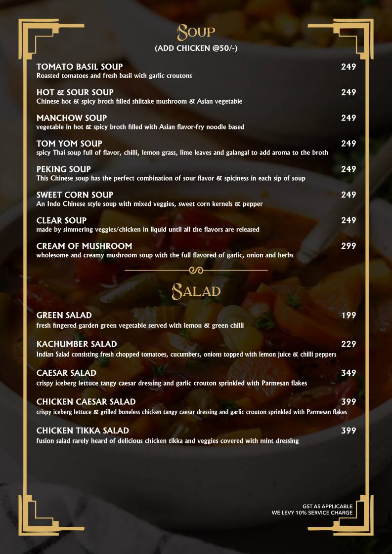 The Twilight Kitchen And Bar menu