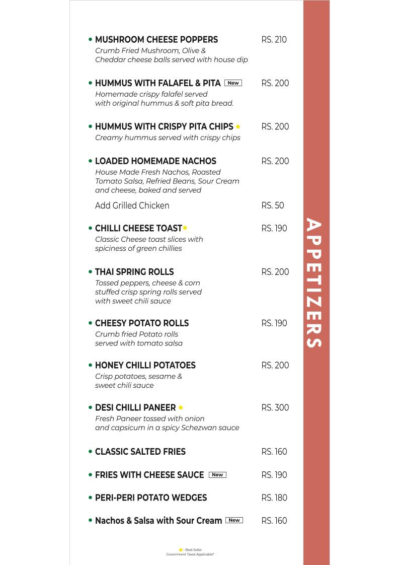 The cherry tree cafe menu