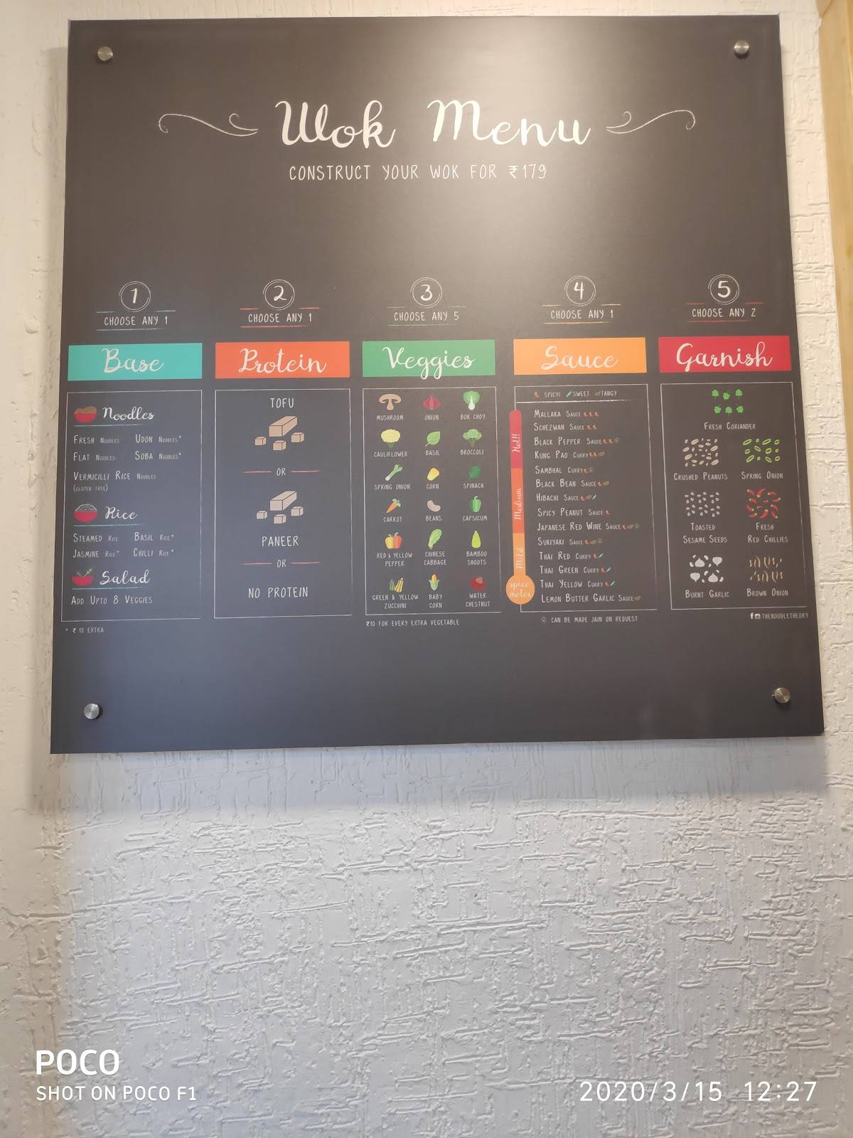 Menu at The noodle theory, Mysore (Pan Asian), Mysuru