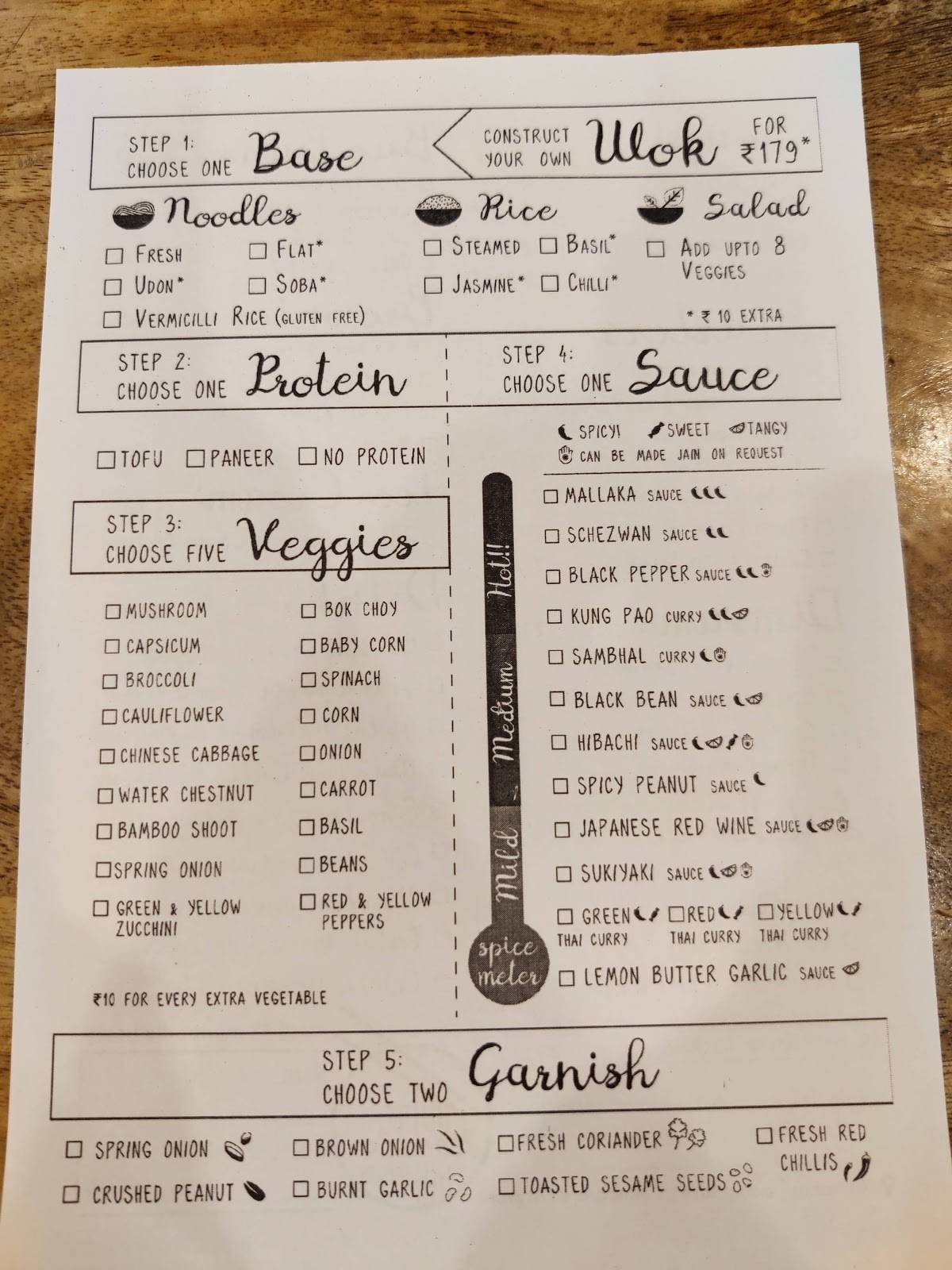 Menu at The noodle theory, Mysore (Pan Asian), Mysuru