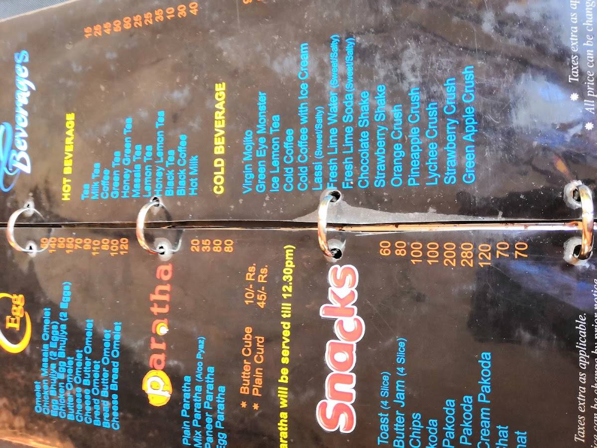 Thee Spasso Bar and Restaurant menu